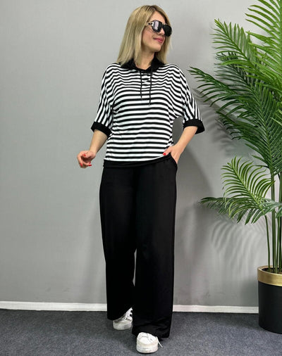 Maison Valmont™ | Ensemble Élégance Rayée