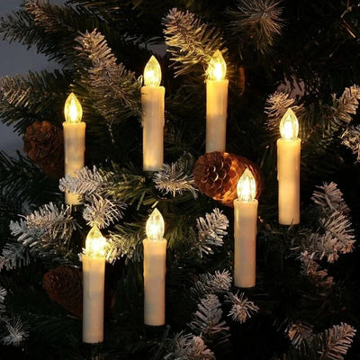 Bougies de Noël sans fil à pince