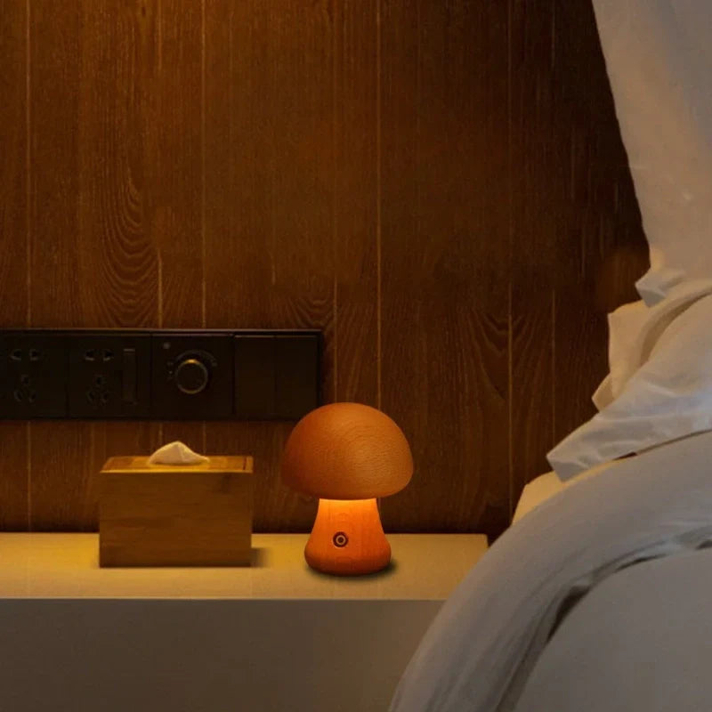 Lumishroom™ Lampe de table en bois