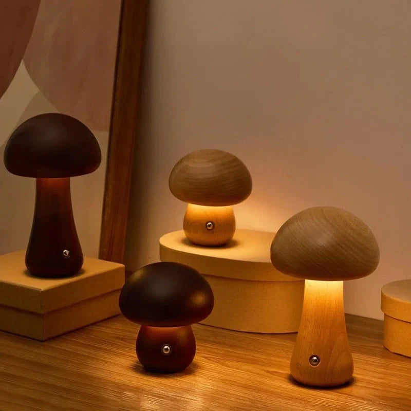 Lumishroom™ Lampe de table en bois
