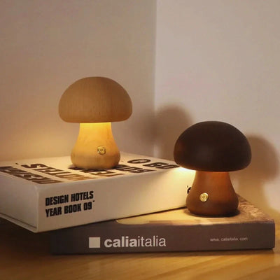 Lumishroom™ Lampe de table en bois