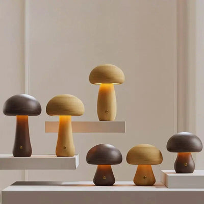 Lumishroom™ Lampe de table en bois