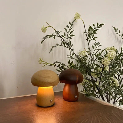 Lumishroom™ Lampe de table en bois