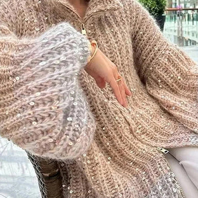 Cardigan Tricoté Décontracté À La Mode