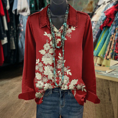 Chemisier À Imprimé Floral Vintage