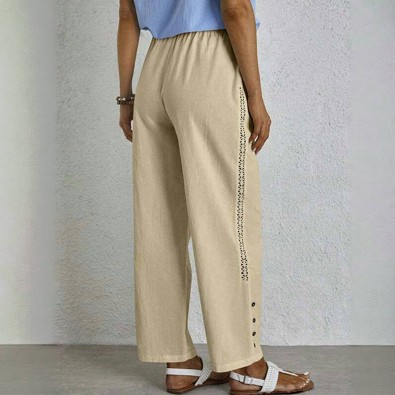 【Coton Et Lin】Pantalon Décontracté Confortable