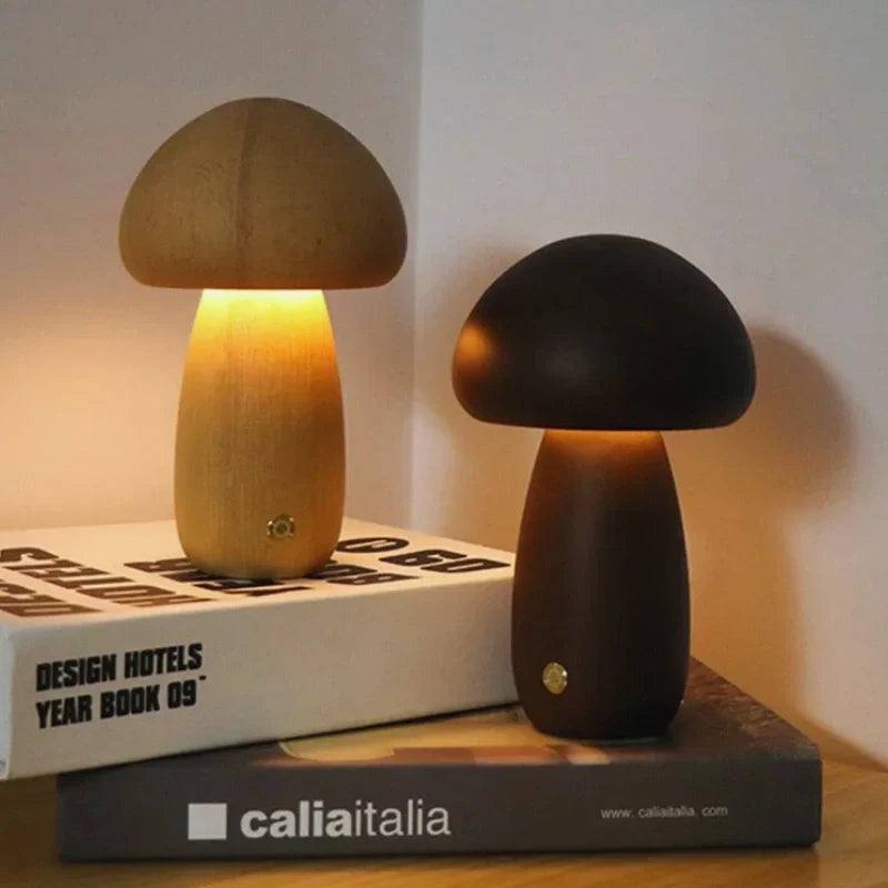 Lumishroom™ Lampe de table en bois