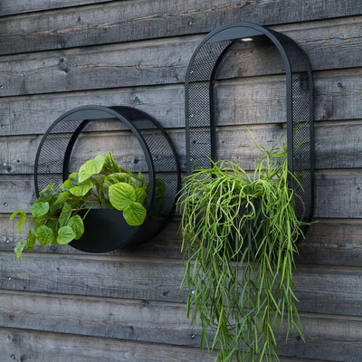 Lampe Murale à Pot de Fleurs Alimentée par Énergie Solaire