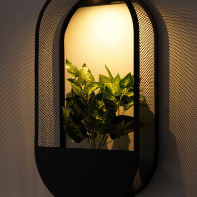Lampe Murale à Pot de Fleurs Alimentée par Énergie Solaire