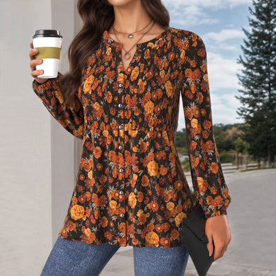 Chemisier À Imprimé Floral Vintage