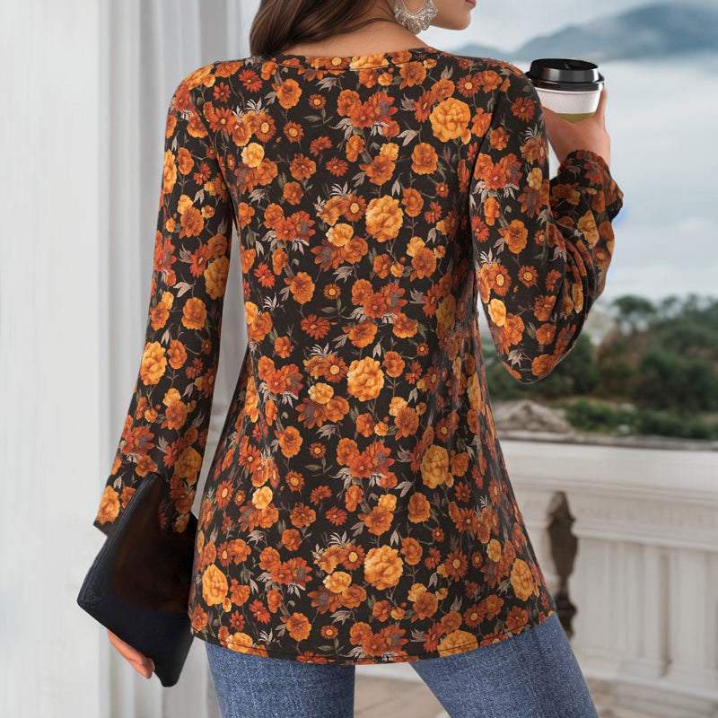 Chemisier À Imprimé Floral Vintage