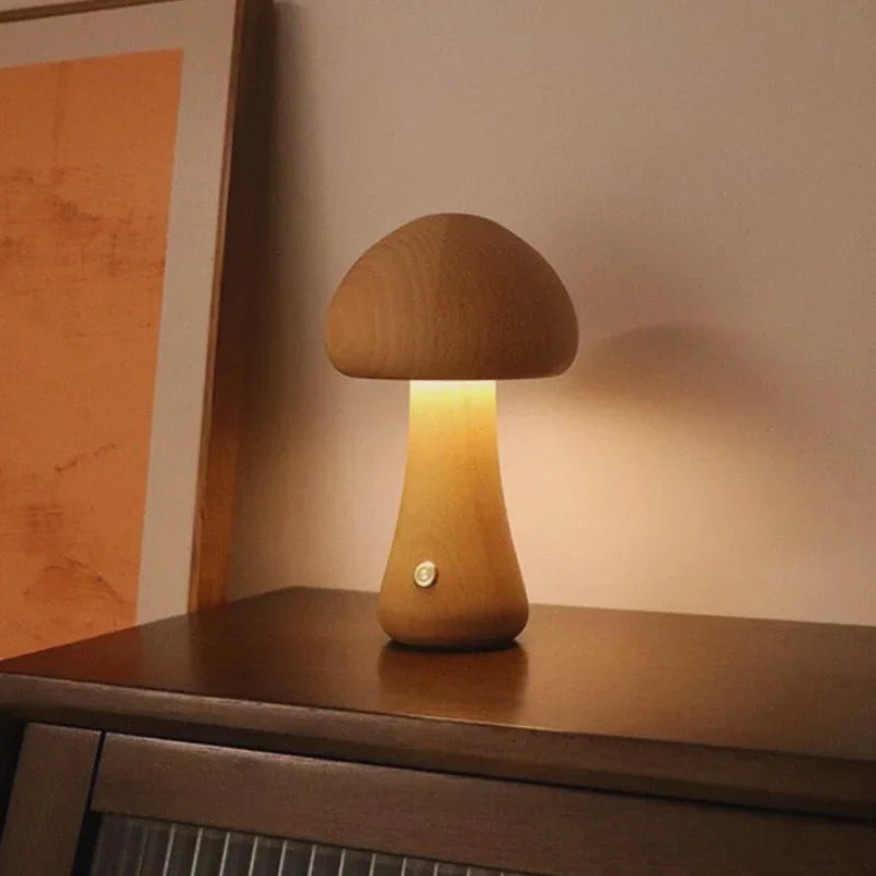 Lumishroom™ Lampe de table en bois