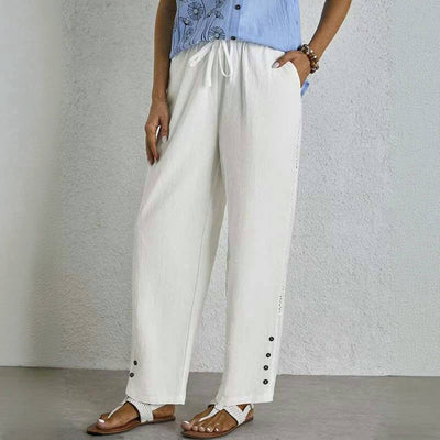 【Coton Et Lin】Pantalon Décontracté Confortable