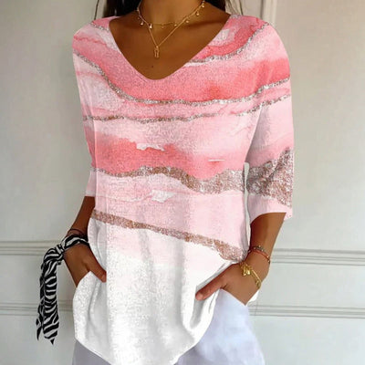 T-Shirt Dégradé Décontracté