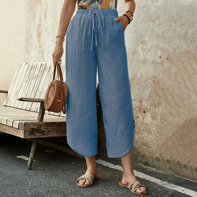 【Coton Et Lin】Pantalon Décontracté Confortable