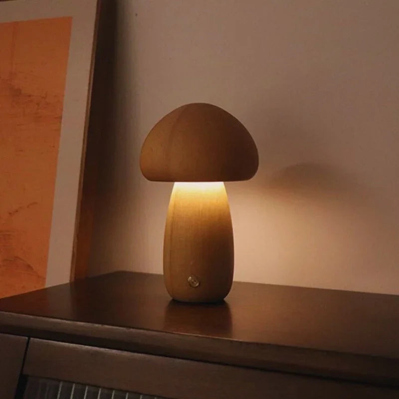 Lumishroom™ Lampe de table en bois