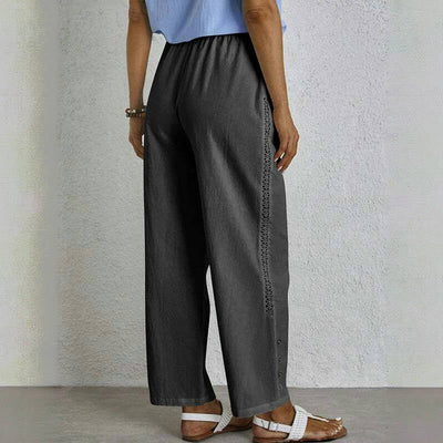 【Coton Et Lin】Pantalon Décontracté Confortable