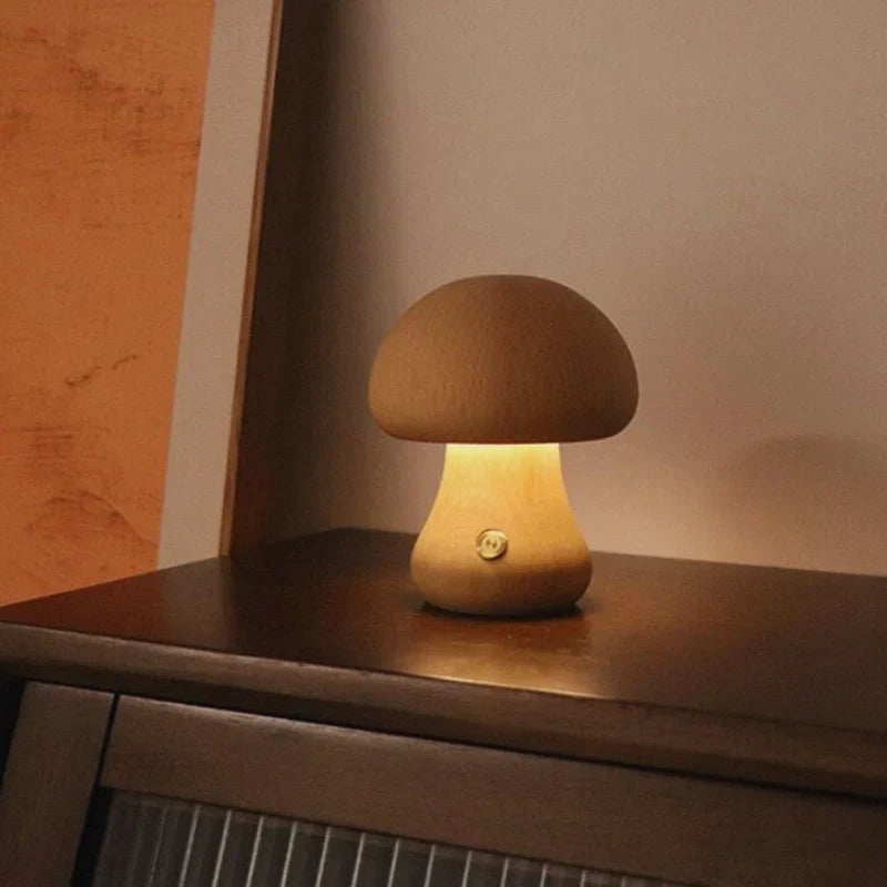 Lumishroom™ Lampe de table en bois