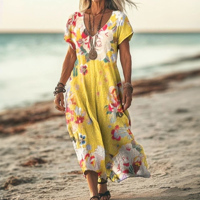 Robe Vintage À Imprimé Floral