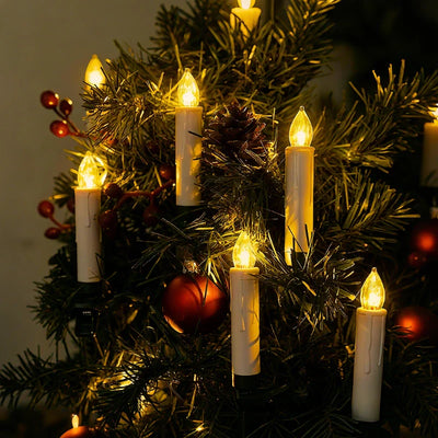 Bougies de Noël sans fil à pince