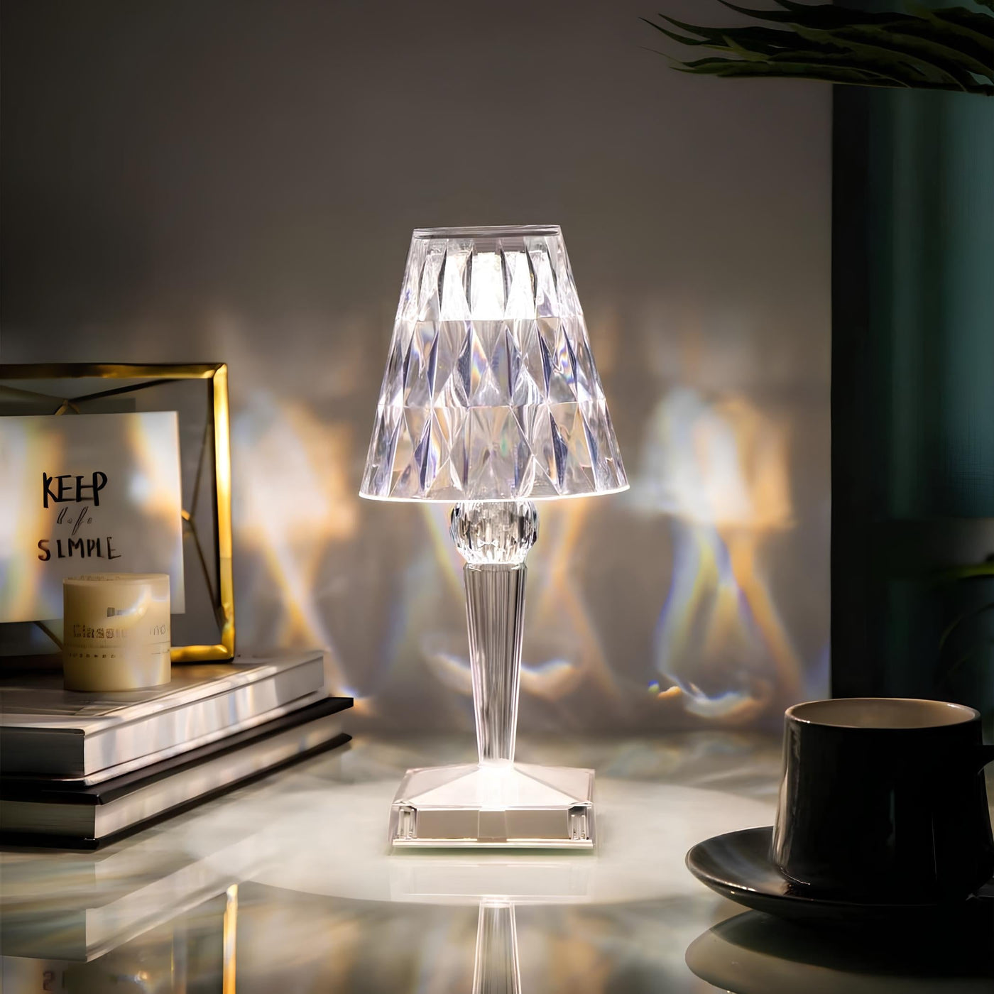 Lampe cristal scintillant