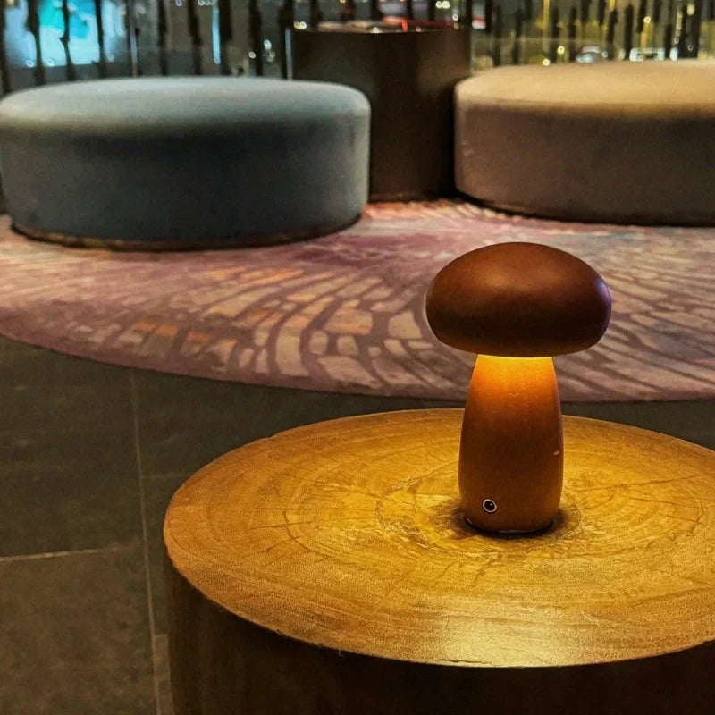 Lumishroom™ Lampe de table en bois