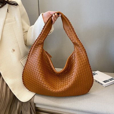 Maria | Woven eco-leather shoulder bag