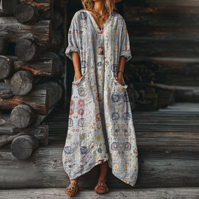 【Manches Longues】Robe Vintage Décontractée