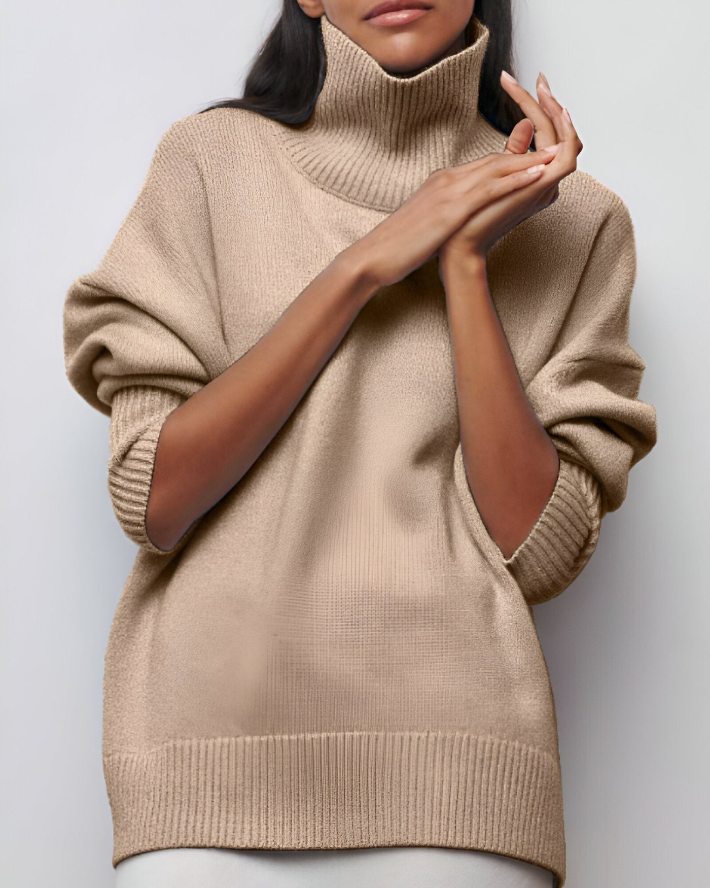 Liora™ | Pull à Col Roulé Coupe Ample