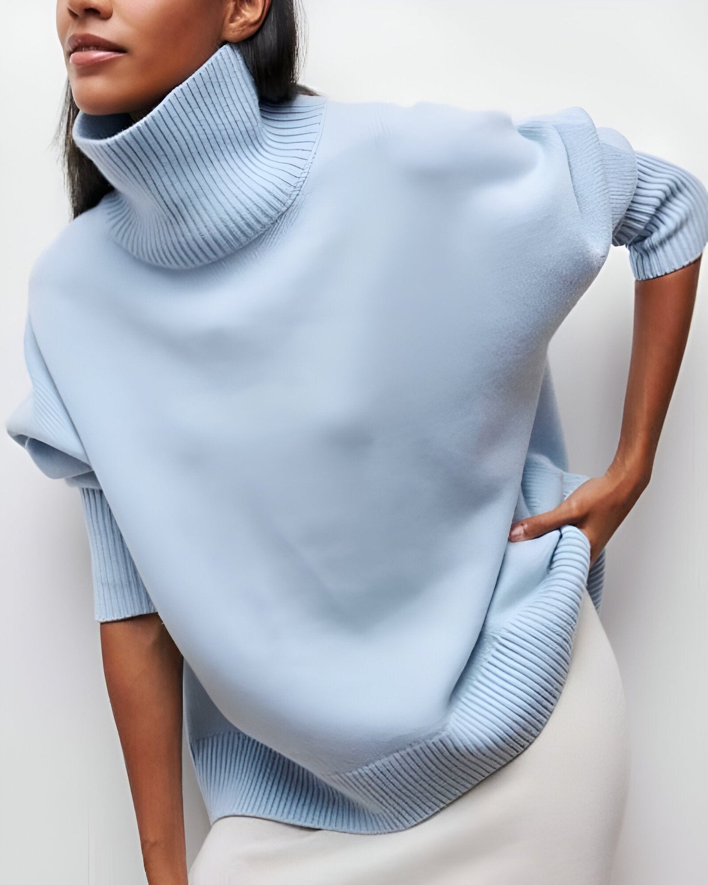 Liora™ | Pull à Col Roulé Coupe Ample