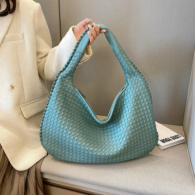 Maria | Woven eco-leather shoulder bag