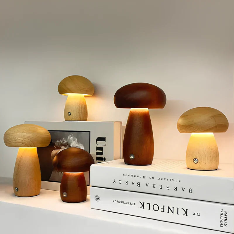 Lumishroom™ Lampe de table en bois