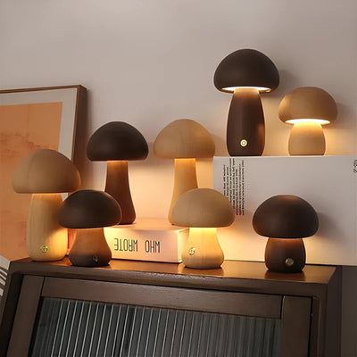 Lumishroom™ Lampe de table en bois