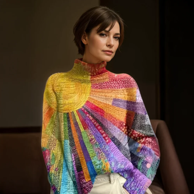 Noa™ | Pull Col Roulé Chaud et Coloré