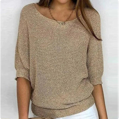 Pull Décontracté De Couleur Unie