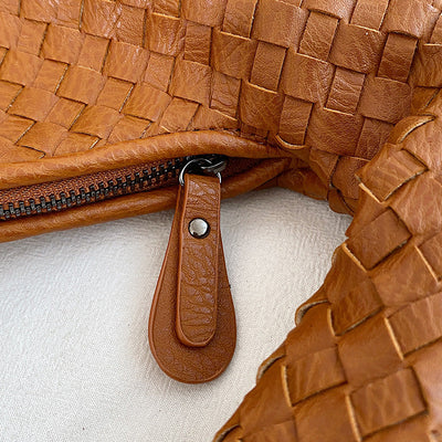 Maria | Woven eco-leather shoulder bag