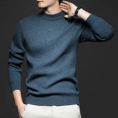 Pull en Laine Premium pour Homme à Col Mi-Haut – Pull Chaud et Stylé