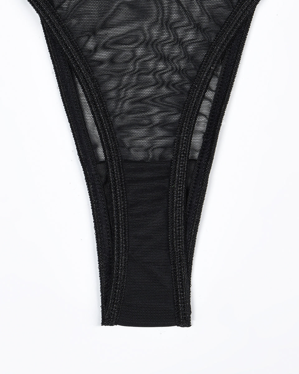 Eline™ | Ensemble de Lingerie en Mesh Transparent 4 Pièces