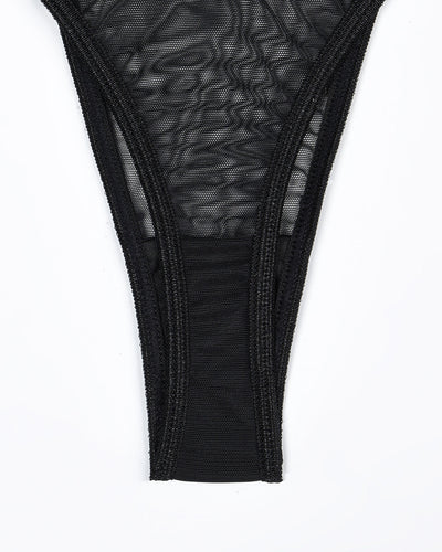 Eline™ | Ensemble de Lingerie en Mesh Transparent 4 Pièces