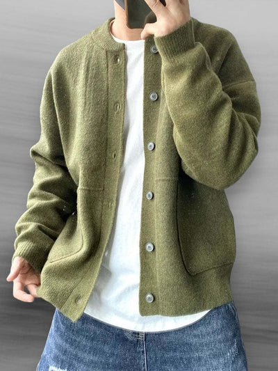 Cardigan Homme en Laine à Boutons et Coupe Ample – Douceur et Confort Quotidien