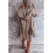 Cardigans À Capuche Décontractés Vintage