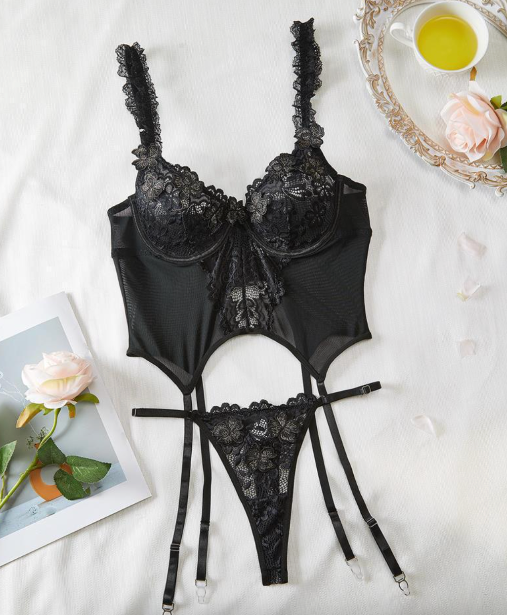 Leyla™ | Ensemble de lingerie de mariée élégant