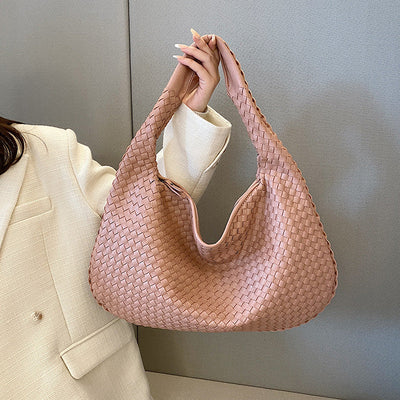 Maria | Woven eco-leather shoulder bag
