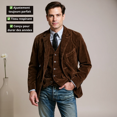 ROGER™|VESTE ET GILET VINTAGE QUALITÉ SUPÉRIEURE