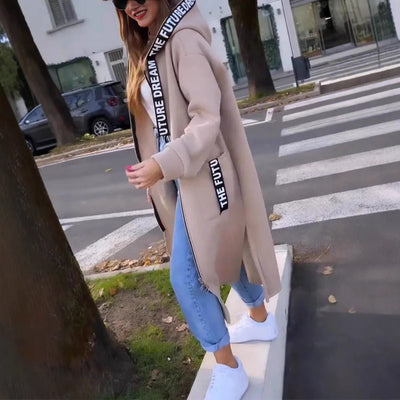 Elaine™ | Veste Sweat Longue avec Capuche