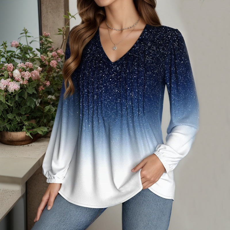 Blouse Décontractée À Dégradé